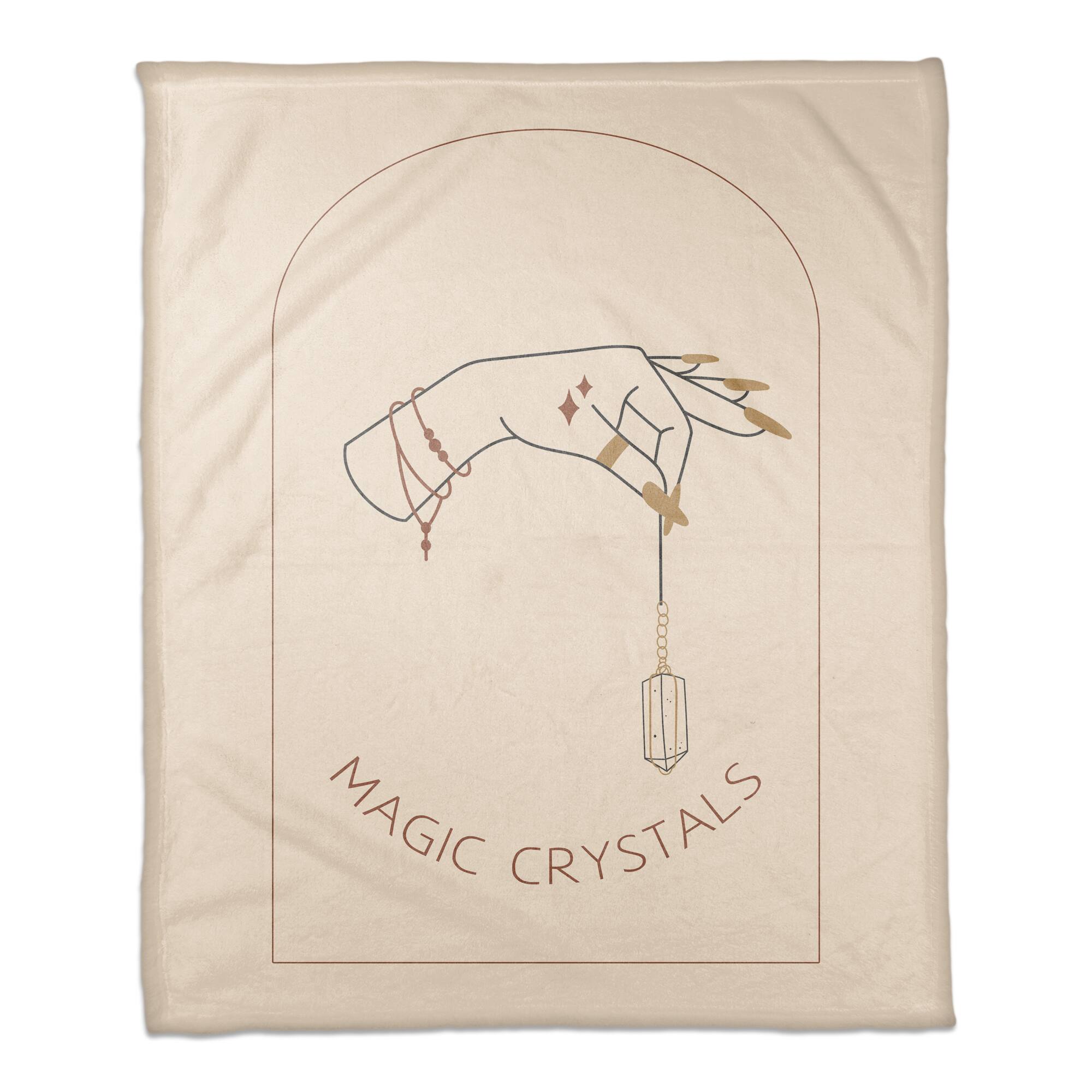 Magic Crystals Hand 2 50" x 60" Coral Fleece Blanket